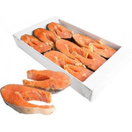 Trozos de salmon plateado...